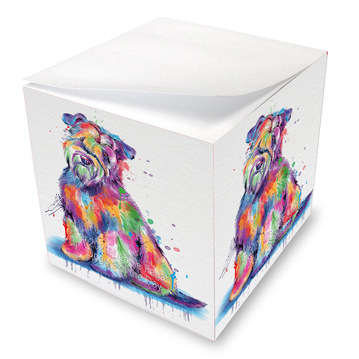 Watercolor Wheaten Terrier Dog Note Cube NOC-DOTD-A56929