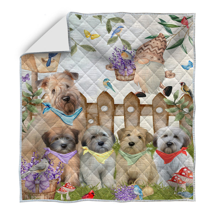 Wheaten Terrier Bedding Quilt, Bedspread Coverlet Quilted, Explore a Variety of Designs, Custom, Personalized, Pet Gift for Dog Lovers