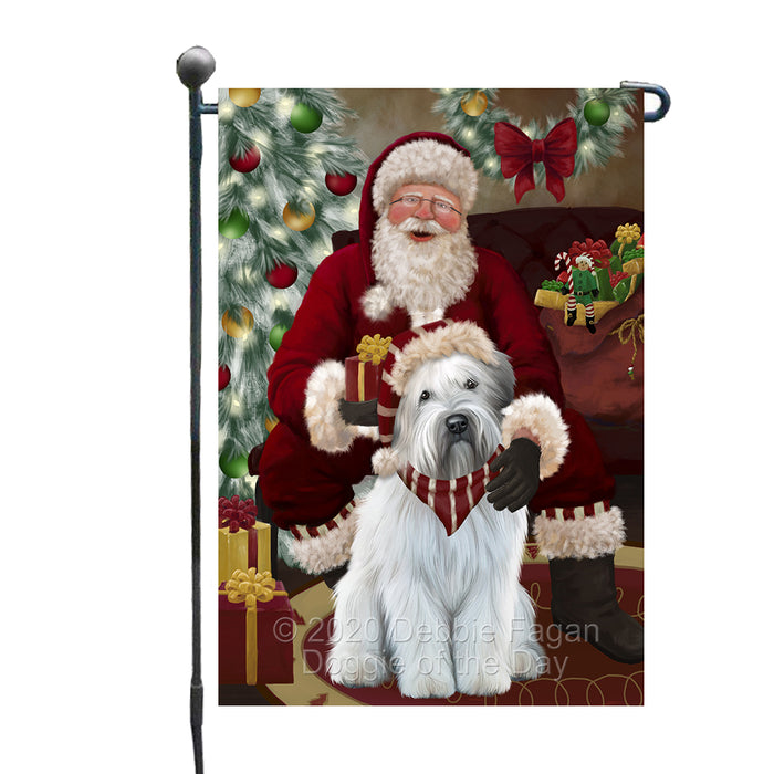 Santa's Christmas Surprise Wheaten Terrier Dog Garden Flag GFLG66797