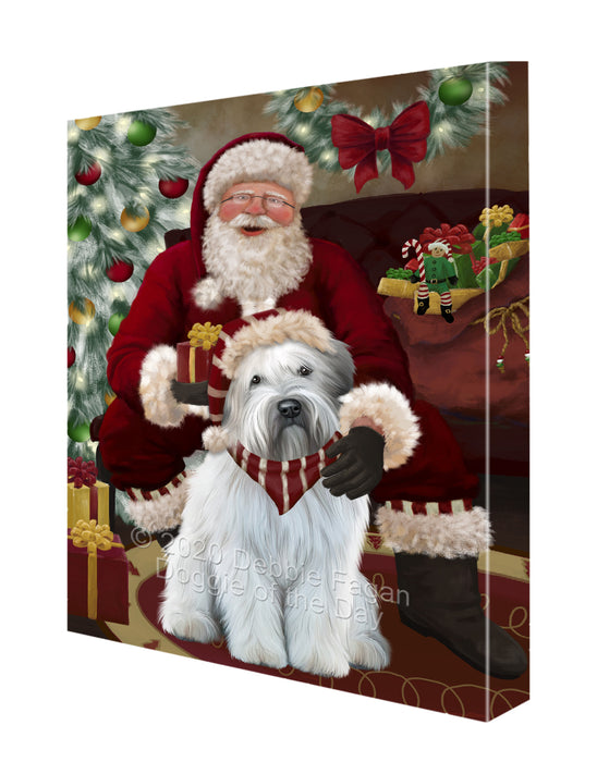 Santa I've Been Good Wheaten Terrier Dog Canvas Print Wall Art Décor CVS149075