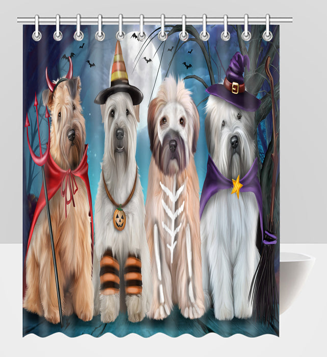 Halloween Trick or Teat Wheaten Terrier Dogs Shower Curtain