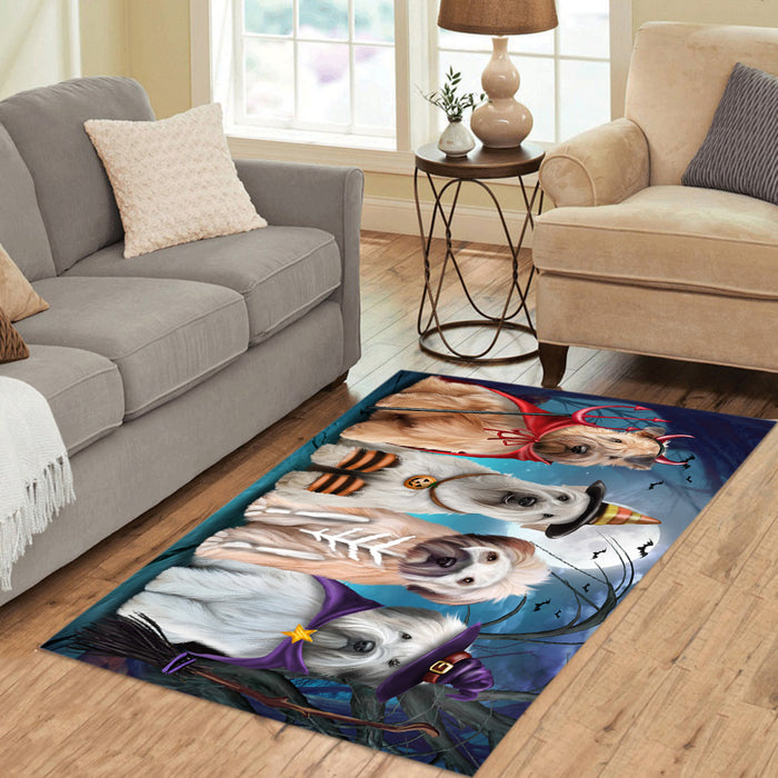 Halloween Trick or Teat Wheaten Terrier Dogs Area Rug