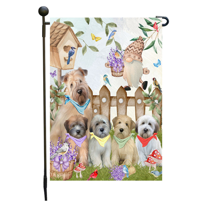 Wheaten Terrier Dogs Garden Flag: Explore a Variety of Designs, Custom, Personalized, Weather Resistant, Double-Sided, Outdoor Garden Yard Decor for Dog and Pet Lovers