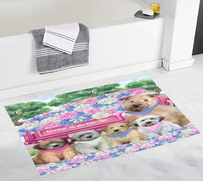 Wheaten Terrier Bath Mat: Explore a Variety of Designs, Personalized, Anti-Slip Bathroom Halloween Rug Mats, Custom, Pet Gift for Dog Lovers