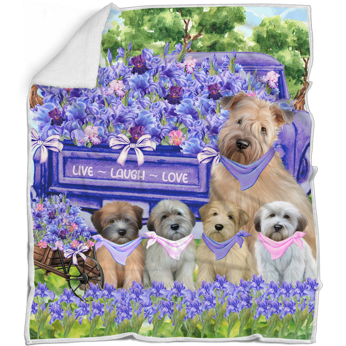 Wheaten Terrier Blanket: Explore a Variety of Designs, Personalized, Custom Bed Blankets, Cozy Sherpa, Fleece and Woven, Dog Gift for Pet Lovers
