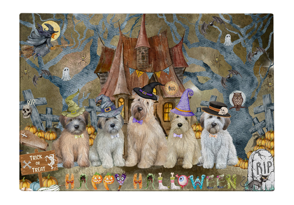 Wheaten Terrier Cutting Board: Explore a Variety of Designs, Personalized, Custom, Kitchen Tempered Glass Scratch and Stain Resistant, Halloween Gift for Pet and Dog Lovers