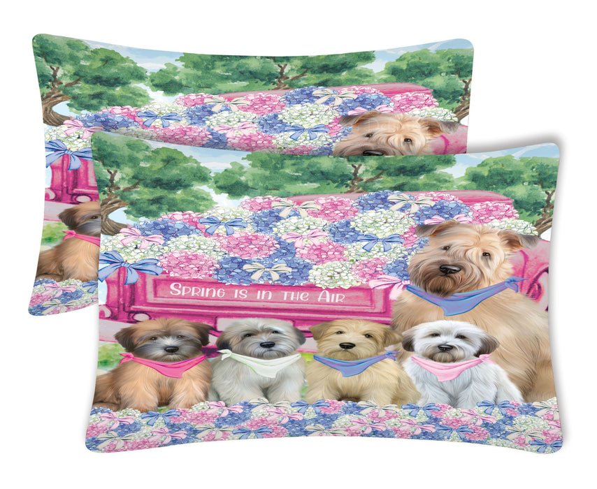 Wheaten Terrier Pillow Case with a Variety of Designs, Custom, Personalized, Super Soft Pillowcases Set of 2, Dog and Pet Lovers Gifts