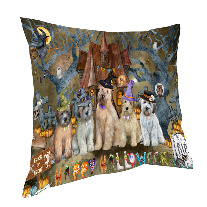 Wheaten Terrier Throw Pillow: Explore a Variety of Designs, Custom, Cushion Pillows for Sofa Couch Bed, Personalized, Dog Lover's Gifts