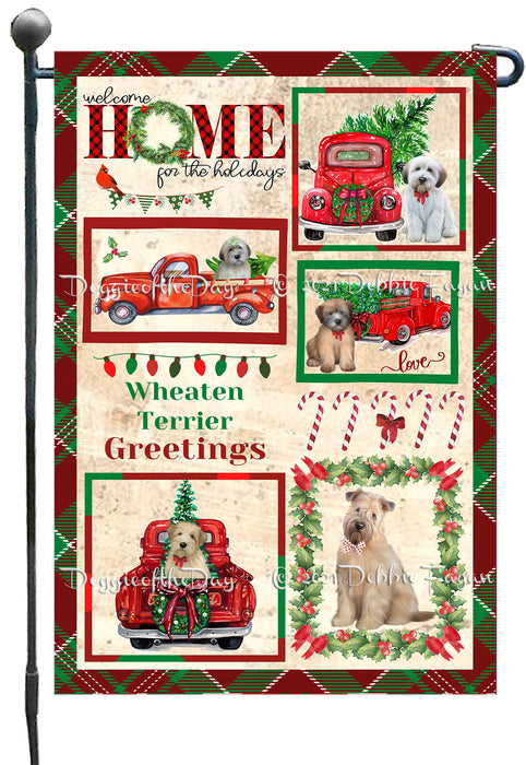 Welcome Home for Christmas Holidays Wheaten Terrier Dogs Garden Flag GFLG67062