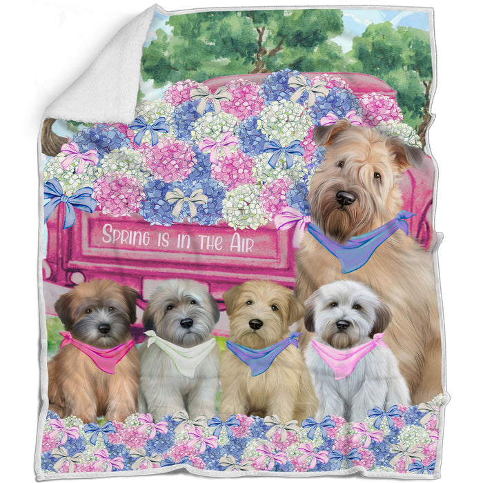 Wheaten Terrier Bed Blanket, Explore a Variety of Designs, Custom, Soft and Cozy, Personalized, Throw Woven, Fleece and Sherpa, Gift for Pet and Dog Lovers