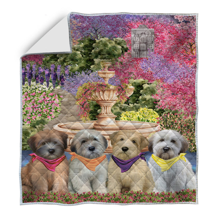 Wheaten Terrier Bedding Quilt, Bedspread Coverlet Quilted, Explore a Variety of Designs, Custom, Personalized, Pet Gift for Dog Lovers