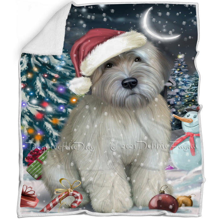 Have a Holly Jolly Wheaten Terrier Dog Christmas Blanket BLNKT81912