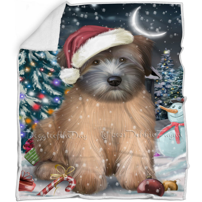 Have a Holly Jolly Wheaten Terrier Dog Christmas Blanket BLNKT81921