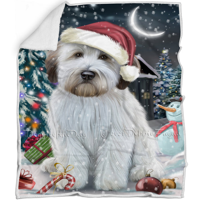 Have a Holly Jolly Wheaten Terrier Dog Christmas Blanket BLNKT81930