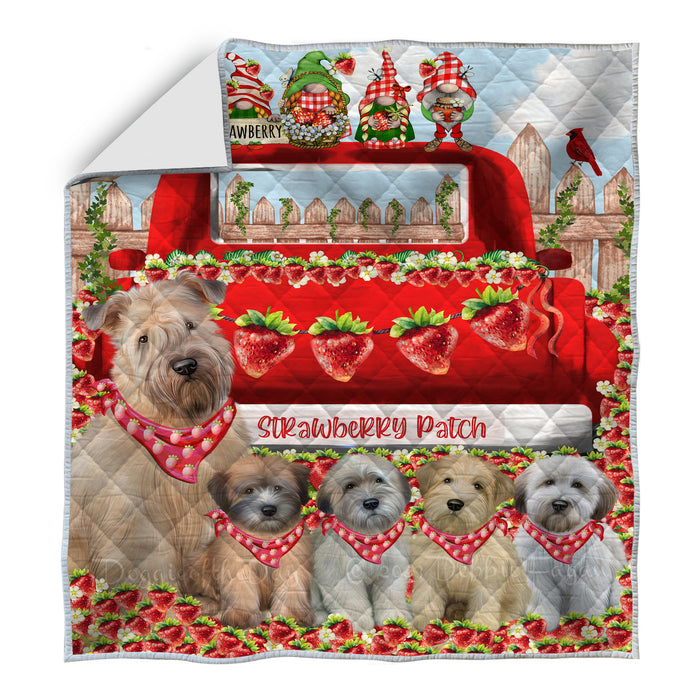Wheaten Terrier Bedspread Quilt, Bedding Coverlet Quilted, Explore a Variety of Designs, Personalized, Custom, Dog Gift for Pet Lovers