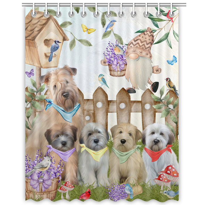 Wheaten Terrier Shower Curtain, Custom Bathtub Curtains with Hooks for Bathroom, Explore a Variety of Designs, Personalized, Gift for Pet and Dog Lovers