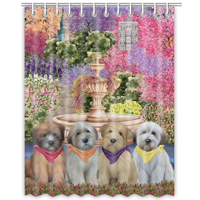 Wheaten Terrier Shower Curtain, Custom Bathtub Curtains with Hooks for Bathroom, Explore a Variety of Designs, Personalized, Gift for Pet and Dog Lovers