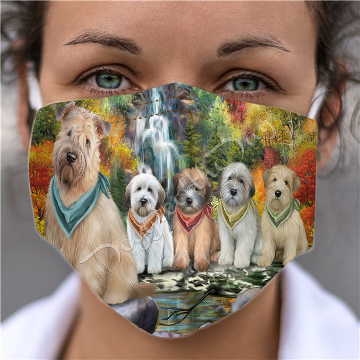Scenic Waterfall Wheaton Terrier Dogs Face Mask FM49355