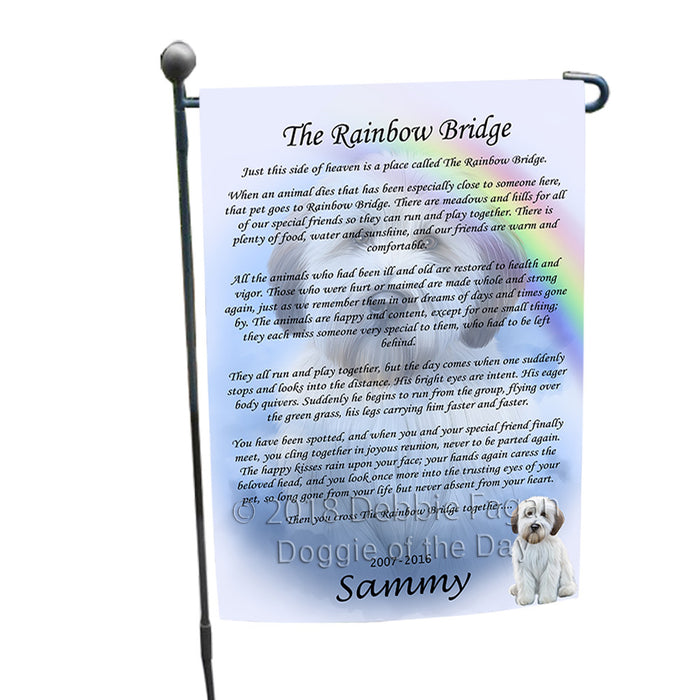 Rainbow Bridge Wheaten Terrier Dog Garden Flag GFLG56285