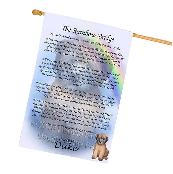 Rainbow Bridge Wheaten Terrier Dog House Flag FLG56420