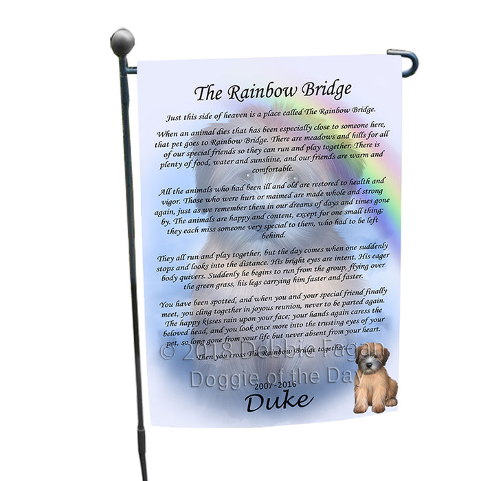 Rainbow Bridge Wheaten Terrier Dog Garden Flag GFLG56284