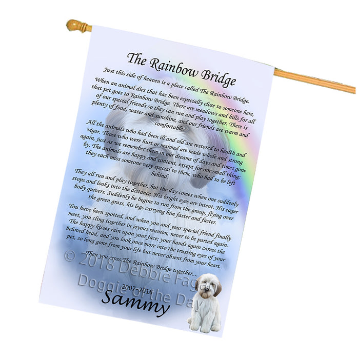 Rainbow Bridge Wheaten Terrier Dog House Flag FLG56421