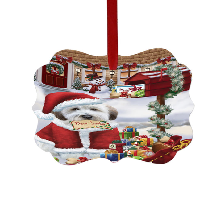 Wheaten Terrier Dog Dear Santa Letter Christmas Holiday Mailbox Double-Sided Photo Benelux Christmas Ornament LOR49094