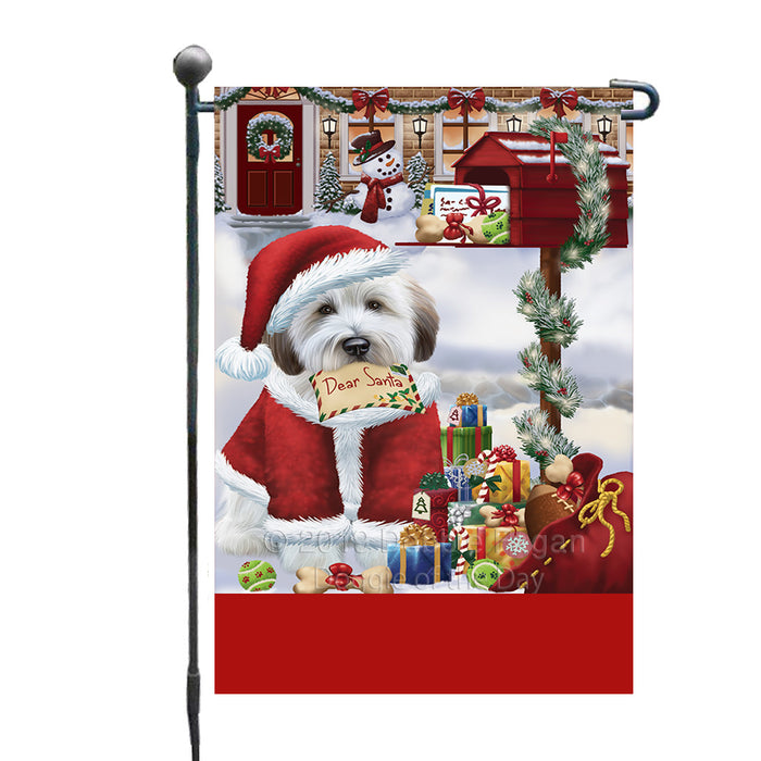 Personalized Happy Holidays Mailbox Wheaten Terrier Dog Christmas Custom Garden Flags GFLG-DOTD-A59982