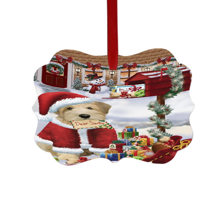 Wheaten Terrier Dog Dear Santa Letter Christmas Holiday Mailbox Double-Sided Photo Benelux Christmas Ornament LOR49095