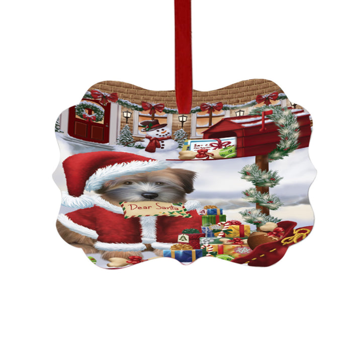 Wheaten Terrier Dog Dear Santa Letter Christmas Holiday Mailbox Double-Sided Photo Benelux Christmas Ornament LOR49096