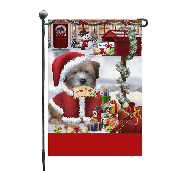 Personalized Happy Holidays Mailbox Wheaten Terrier Dog Christmas Custom Garden Flags GFLG-DOTD-A59984