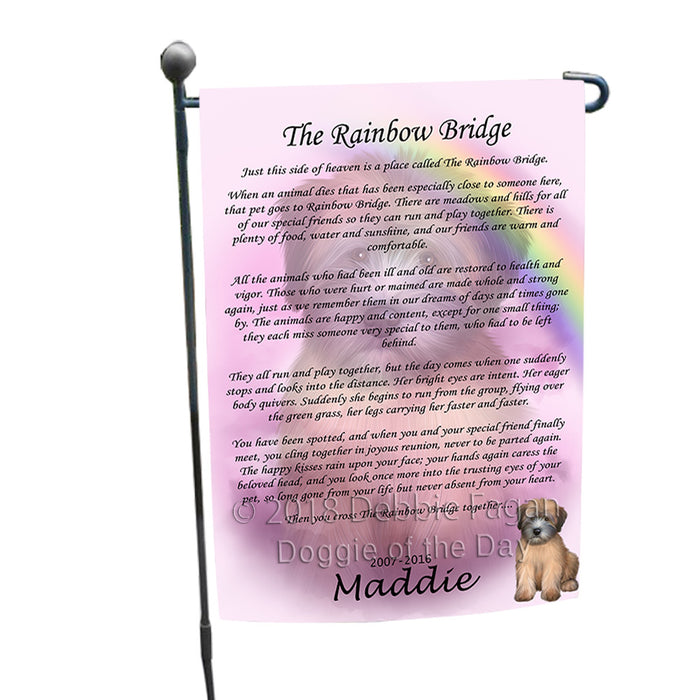 Rainbow Bridge Wheaten Terrier Dog Garden Flag GFLG56286