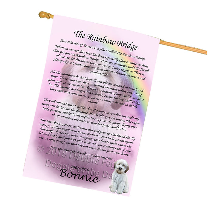 Rainbow Bridge Wheaten Terrier Dog House Flag FLG56423