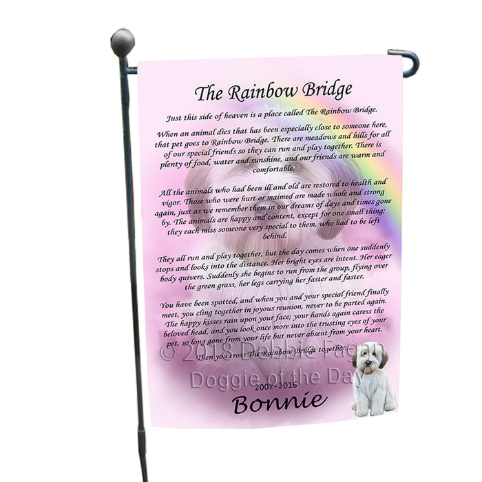 Rainbow Bridge Wheaten Terrier Dog Garden Flag GFLG56287
