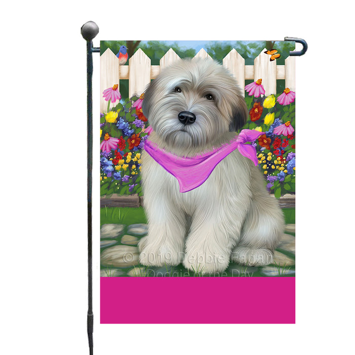 Personalized Spring Floral Wheaten Terrier Dog Custom Garden Flags GFLG-DOTD-A63045