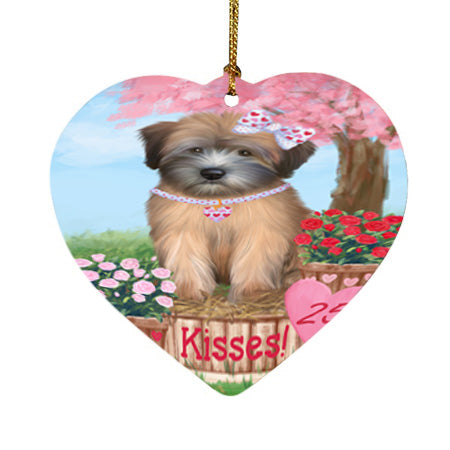 Rosie 25 Cent Kisses Wheaten Terrier Dog Heart Christmas Ornament HPOR56621