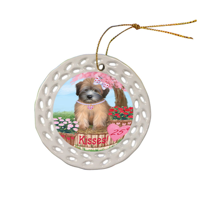 Rosie 25 Cent Kisses Wheaten Terrier Dog Ceramic Doily Ornament DPOR56621