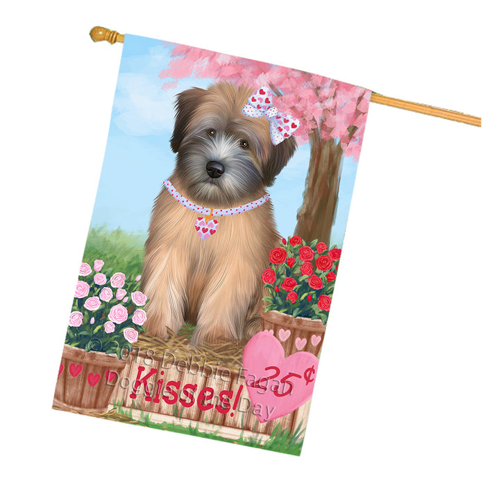 Rosie 25 Cent Kisses Wheaten Terrier Dog House Flag FLG56949