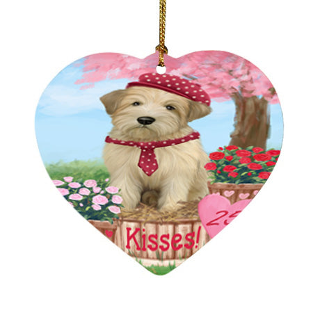 Rosie 25 Cent Kisses Wheaten Terrier Dog Heart Christmas Ornament HPOR56622