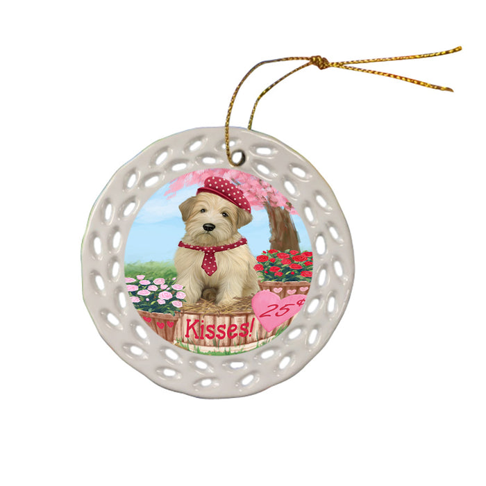 Rosie 25 Cent Kisses Wheaten Terrier Dog Ceramic Doily Ornament DPOR56622