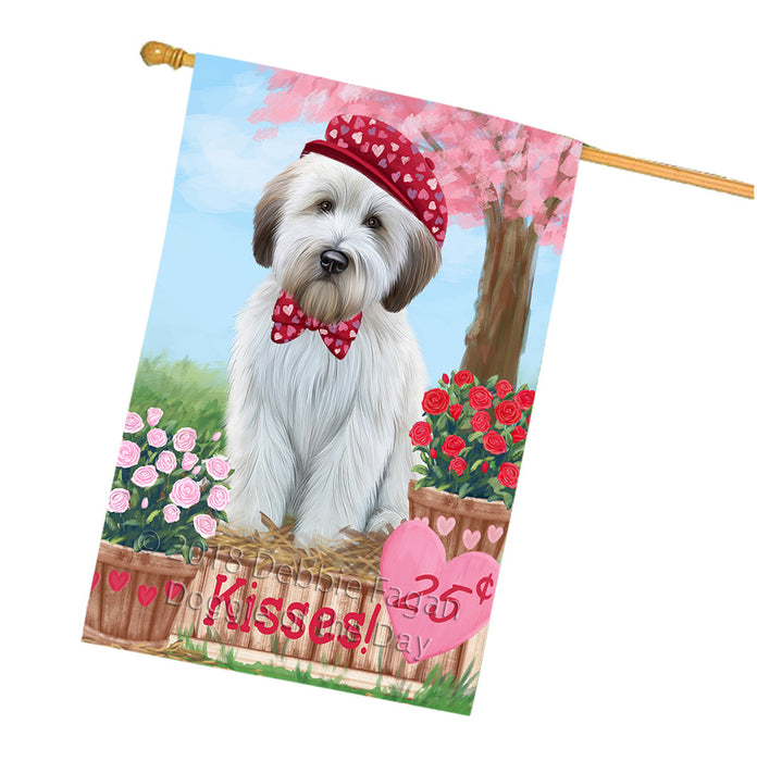 Rosie 25 Cent Kisses Wheaten Terrier Dog House Flag FLG56951