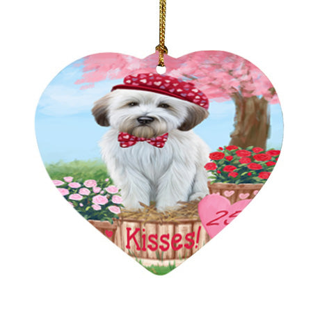Rosie 25 Cent Kisses Wheaten Terrier Dog Heart Christmas Ornament HPOR56623