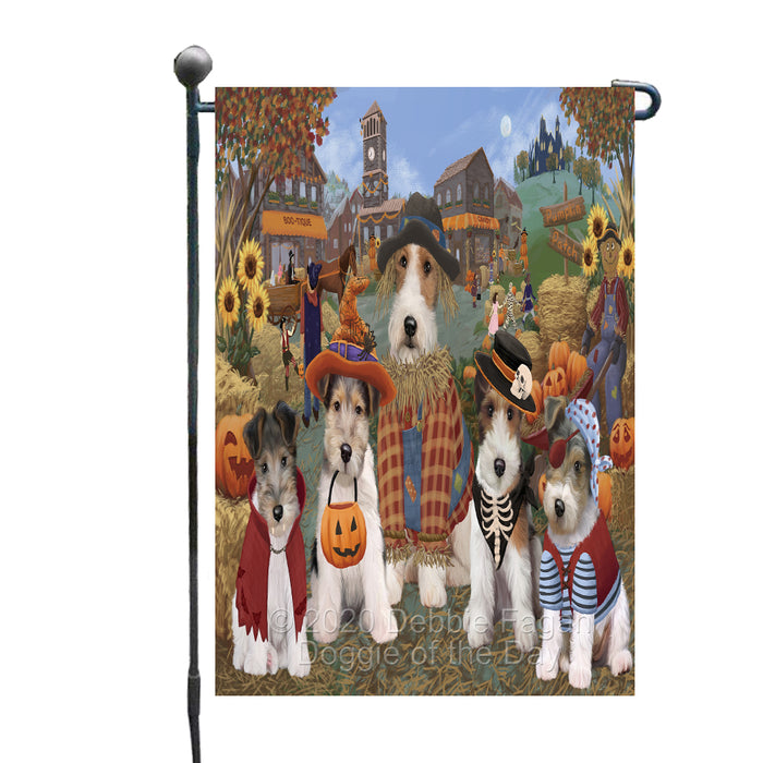 Halloween 'Round Town Wire Fox Terrier Dogs Garden Flag GFLG65761