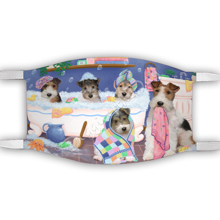 Rub A Dub Dogs In A Tub  Wire Fox Terrier Dogs Face Mask FM49556
