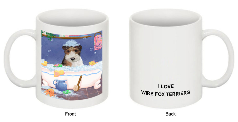 Rub A Dub Dog In A Tub Wire Fox Terrier Dog Coffee Mug MUG52875