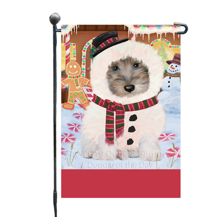 Personalized Gingerbread Candyfest Wire Fox Terrier Dog Custom Garden Flag GFLG64233