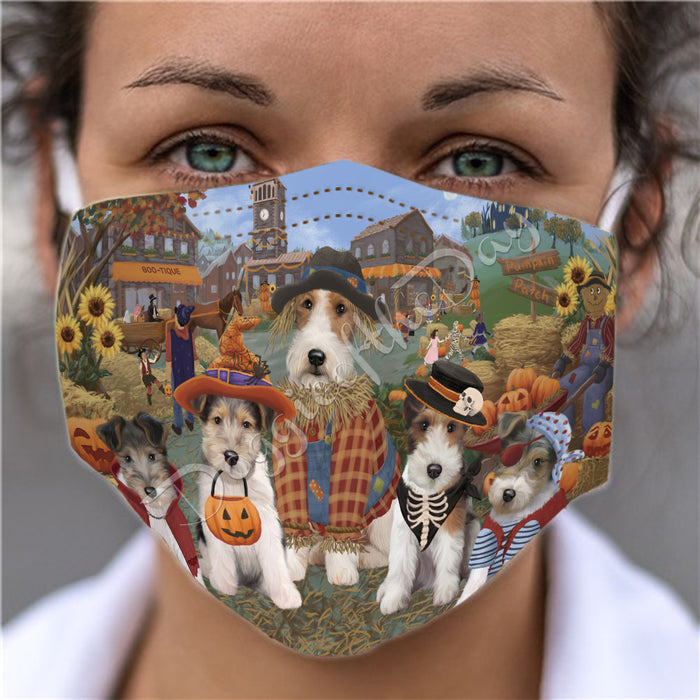 Halloween 'Round Town Wire Fox Terrier Dogs Face Mask FM50006