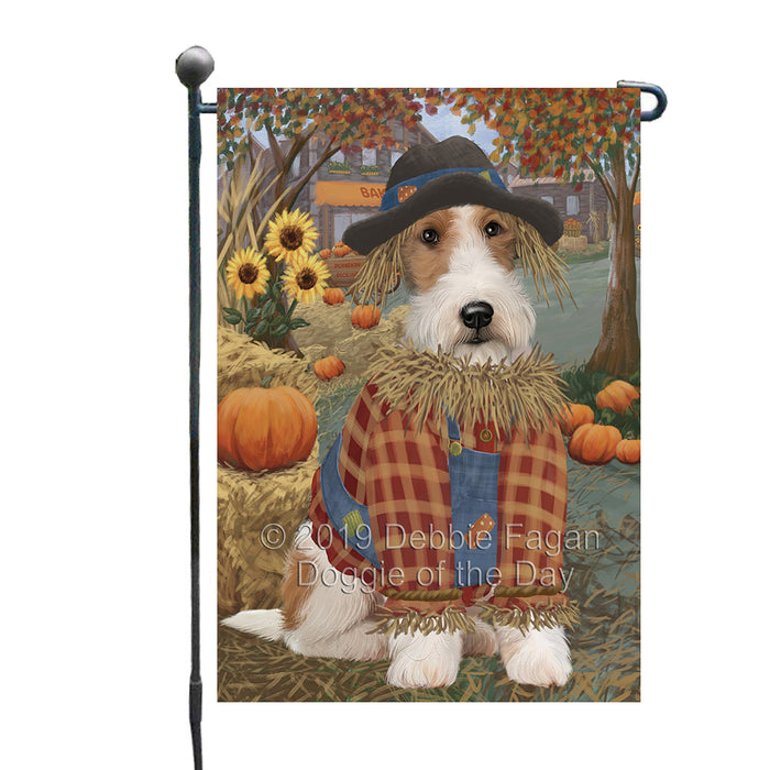 Fall Pumpkin Scarecrow Wire Fox Terrier Dogs Garden Flag GFLG65822