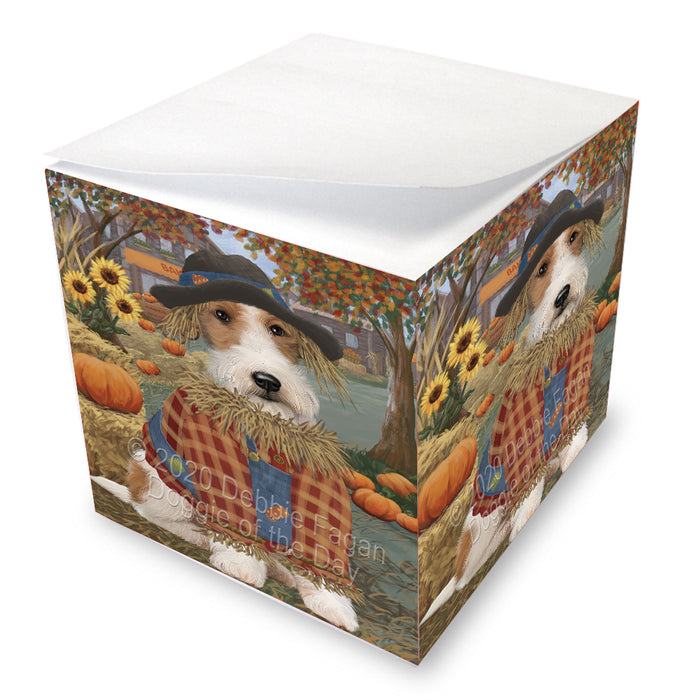 Halloween 'Round Town Wire Fox Terrier Dogs Note Cube NOC-DOTD-A56898