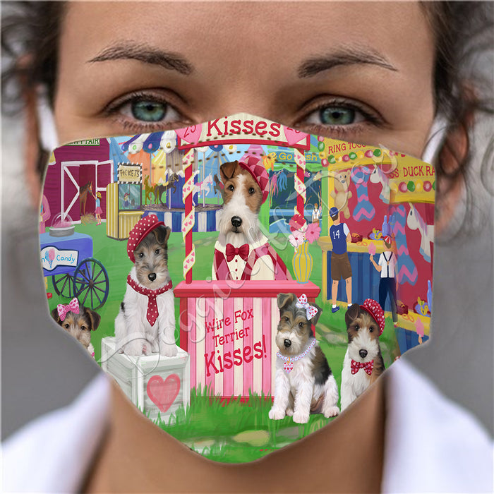 Carnival Kissing Booth Wire Fox Terrier Dogs Face Mask FM48097